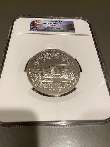 2013 P 5 OZ SILVER 25C WHITE MOUNTAIN NGC SP 69