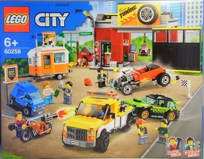 LEGO 60258 Tuning-Werkstatt HotRod Smart Auto Abschleppwagen Hund Wohnwagen NEU  - Bild 1 von 2