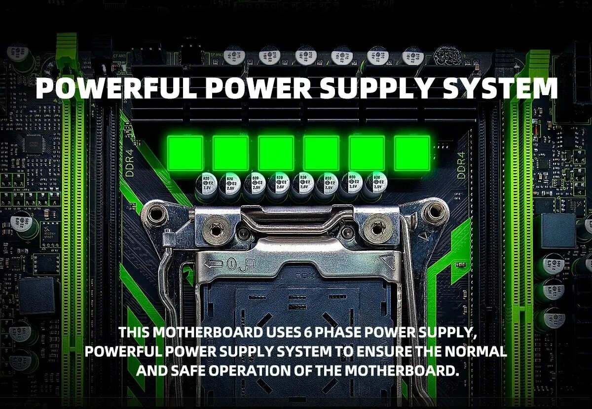 X99 8P4 Motherboard Set Kit With Intel LGA2011-3 Xeon E5 2650 V4 