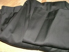 MENS KIRKLAND SIGNATURE DRESS PANTS SIZE 34 X 29 100 WOOL BLACK  155