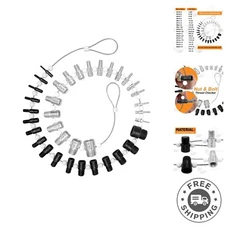 Inch & Metric Thread Gauge Set - 36 Heavy-Duty Gauges for Accurate Measurements