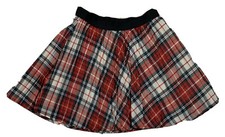 Gap Kids Girls Sz 4/5 Skirt Red Classic Plaid Pleated Elastic Waist Holiday