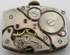 early PUW watch 15 jewels rectangle movement for parts ...