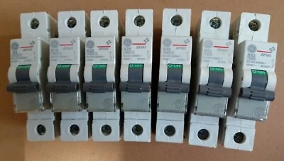 GE EP101 Single Pole MCB's 63A, 50A, 40A, 25A, 20A, 16A, 6A Type B 10k Modular +