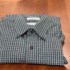 Van Hausen Men's Shirt Size 16 Sleeve 34/35 Blue/Grey Stripe