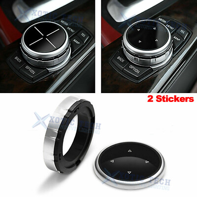 Multi Media Knob Controller Wheel Cover Trim For BMW X1 X3 X5 X6  3 5 6 7 iDrive