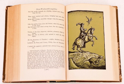 1944 The Poems of Longfellow Illustrated Modern Library Allen Lewis Vintage Book - Imagen 12 de 12