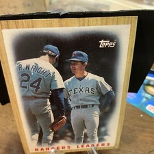 1987 Topps Baseball Card-Rangers Leaders #656