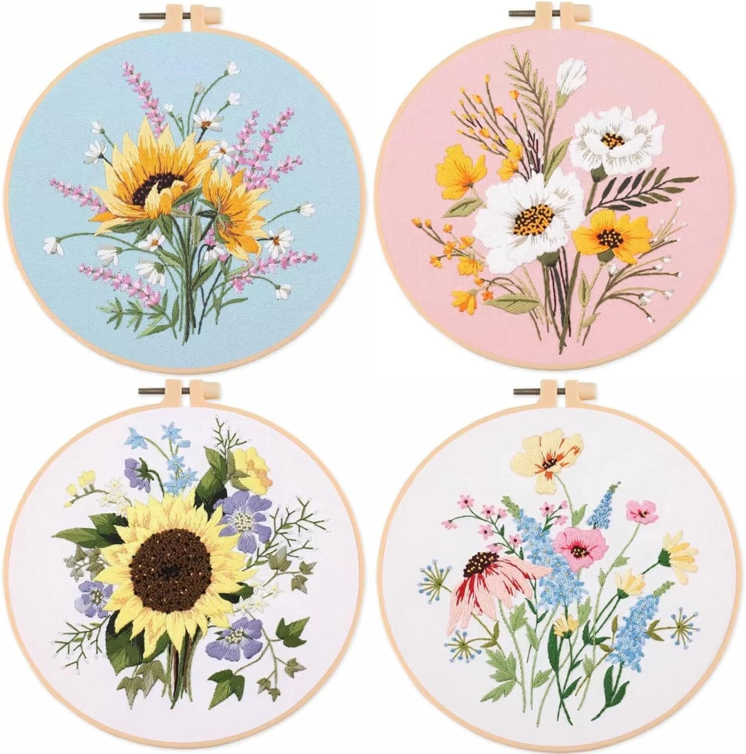 Kit For Beginnerembroidery Kit For Adults All In One Wild Fl
