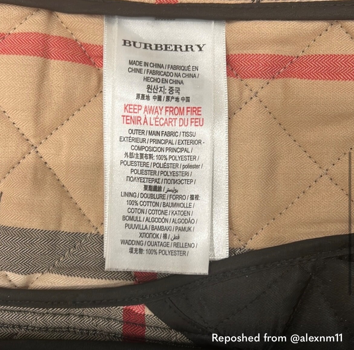 Black burberry quilted jacket for children's | eBay