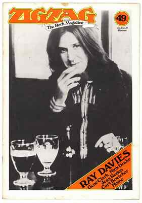 Zigzag Magazine No 49 January 1975 Nick Drake Byrds  Ray Davies Kinks Biff Rose
