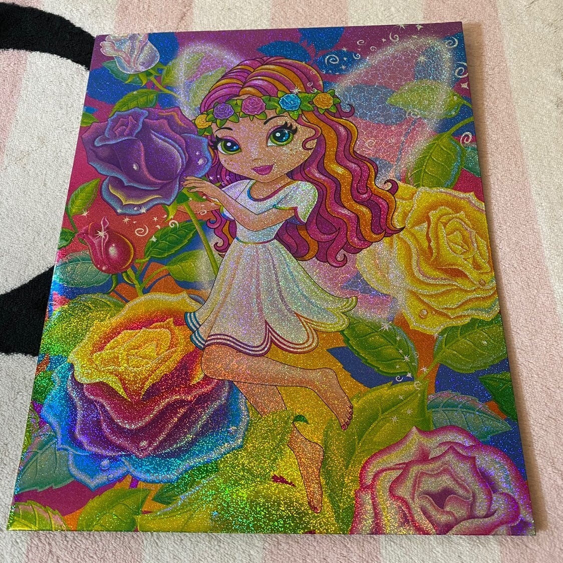 Lisa Frank Rosa Fairy Girl Shimmer Folder | eBay