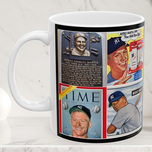 Mickey Mantle, NEW 11 oz Mug, MLB Baseball Memorabilia, NY Yankees Sports Cup - Picture 2 of 10
