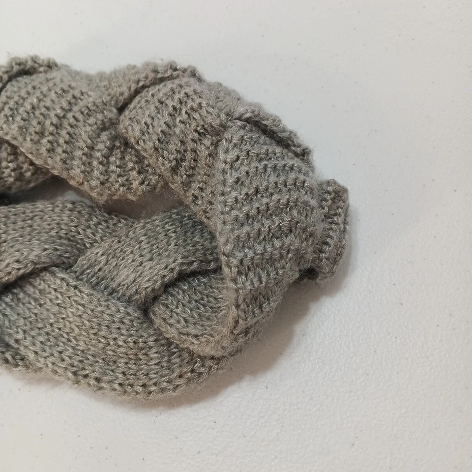 Diadema de invierno H&M tejida informal gris talla única estilo cable Foto 3 de 4