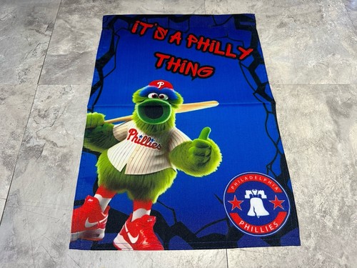 MLB Philadelphia Phillies Philly Phanatic Garden Flag 2 Sided Premium Yard Flag. - Picture 1 of 2
