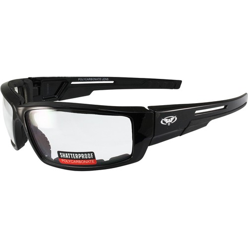 Sly Padded Motorcycle Night Riding Glasses Clear Shatterproof by Global Vision - 第 3/8 張圖片