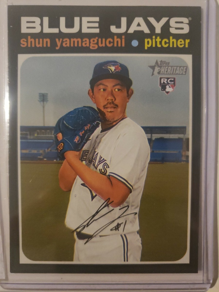 2020 Topps Heritage Baseball Shun Yamaguchi Blue Jays Rookie Card