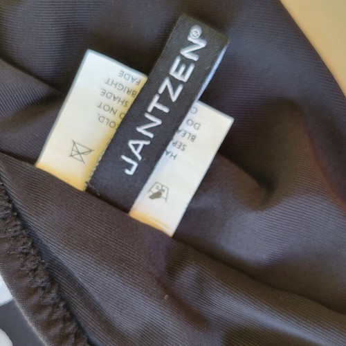 JANTZEN Black White Sequin Deep V Sexy Swimsuit 6 - Picture 6 of 6