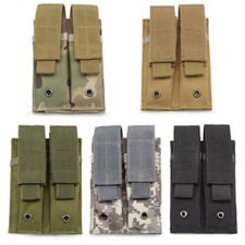 Nylon Tactical Molle Dual Double Pistol 9mm Mag Magazine Pouch Close Holster USA