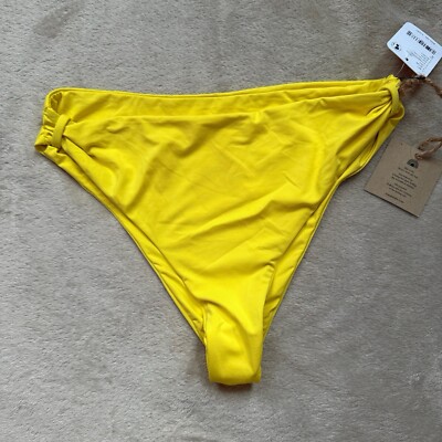 Toast Swim Signature Cinch Bikinihose Größe S gelb