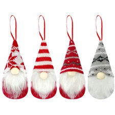 Wrapables Gnomes Christmas Tree Ornaments Holiday Decorations (Set of 4)
