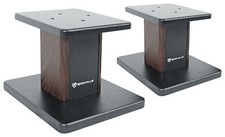 8 Dark Wood Bookshelf Speaker Stands For Dayton Audio B652 6.5" Speakers
