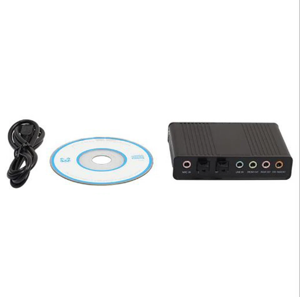 USB 6 Channel 5.1 External Optical Audio Sound Card Adapter Laptop Notebook PC - Image 4 of 4