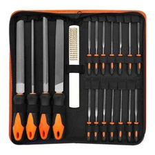 File Set 19Pcs Hand Metal File Drop Forged Alloy Steel File Set with Carry Case