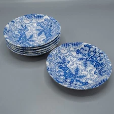 Spode Blue Room Grapes Coupe Cereal Bowls 6 1/2" - Set of 6 - FREE USA SHIPPING