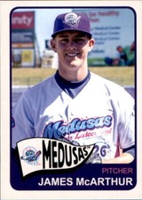 2019 Lakewood Medusas Choice 17 James McArthur New Braunfels Texas Baseball Card