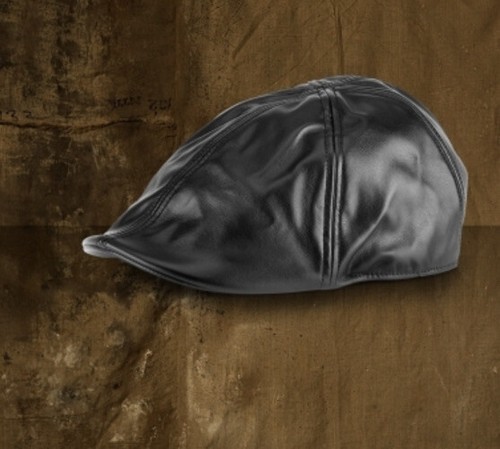 Faux Leather Newsboy Cap Driver Hat 