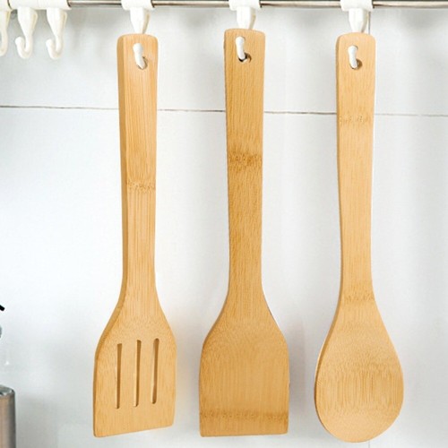 3pcs Ecofriendly Wooden Spatula Spoon Safe Kitchen Cooking Tools