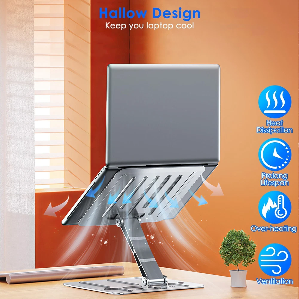 Laptop Stand Adjustable Computer Stand for Desk Ergonomic Aluminum Holder up 15"