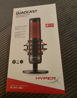 HyperX QuadCast USB Mikrofon schwarz/rot für PC/PS4/Mac