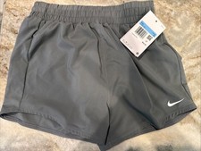 Nike Girl's Gray Solid Dri-FIT One Training Shorts Size M