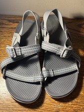 Women's Chaco Lowdown gray adjustable strappy sandal outdoor, size 6