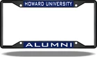 Howard University ALUMNI Black License Plate Frame