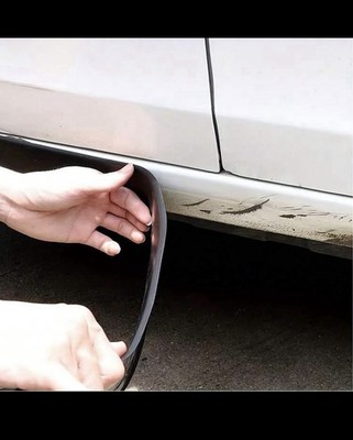1 Roll Universal Car Side Skirt Protector, Rubber Trim Anti-Scratch Side Skirt E