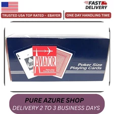 Aviator Playing Cards Poker Size (1 Case) 12 Decks, Free Expedited Shipping