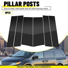 6x Black Pillar Posts For Honda Odyssey 2011 12-2017 North Usa Door Trim Cover E