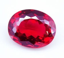 Certified 28.10 Ct Natural Red Ruby Oval Cut Loose Gemstone
