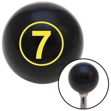 Yellow Ball 7 Black Shift Knob W M16x1.5 Insert Shifter Auto Manual Custom