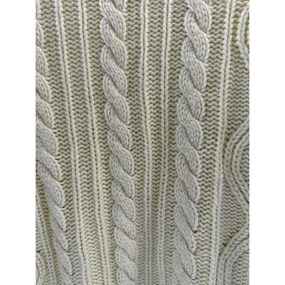 Lord & Taylor Vintage 1960s Men’s Cable Knit Fisherman Acrylic Sweater Large - Image 4 of 4