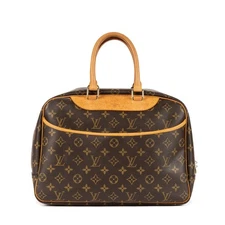 Louis Vuitton Brown Deauville Handbag Monogram Canvas