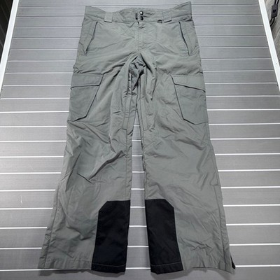 Slalom Mens Gray Insulated Snow Pants Cargo Ski Snowboard Size L 960F14SLM04