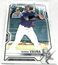 2021 Bowman Chrome Baseball Prospects Terrin Vavra Colorado Rockies #BCP-100