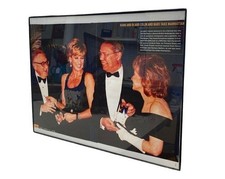 Princess Diana 1995 NYC Gala Framed Photo With Henry Kissinger & Barbara Walters