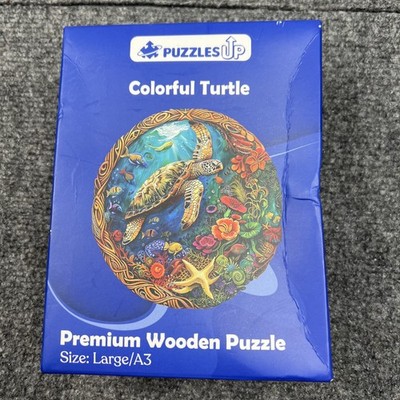 Puzzles Up ''Colorful Turtle'' Wooden Jigsaw Puzzle Large/A3