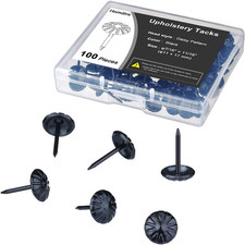 Black Upholstery Tacks, 7/16 Inch Upholstery Nails for Furniture Sofa DIY,100PCS
