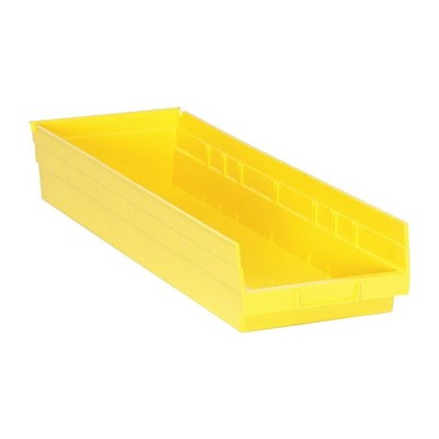 QUANTUM STORAGE SYSTEMS QSB114YL Shelf Bin,Yellow,Polypropylene,4 in 8X096